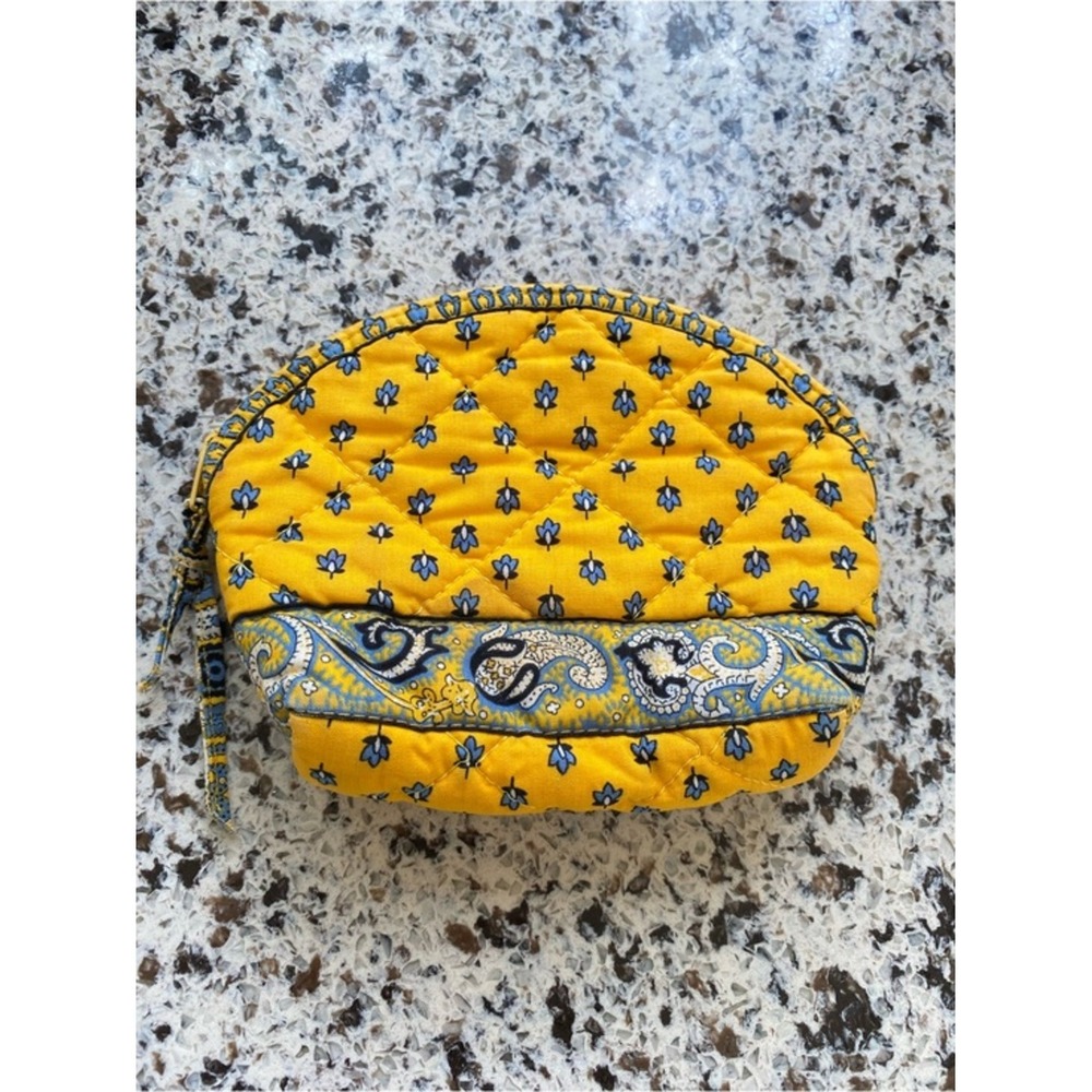 Quilted Colorful Zippered Makeup Pouch